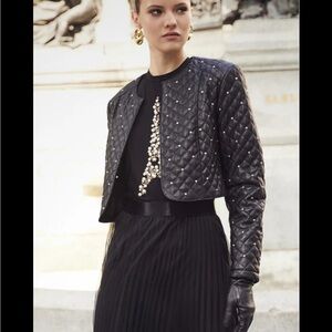 Frank Lyman Black Quilted Women's Jacket NWT SIZE M